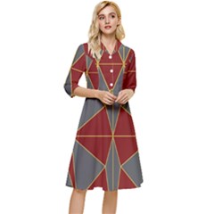 Abstract Pattern Geometric Backgrounds   Classy Knee Length Dress