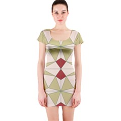 Abstract Pattern Geometric Backgrounds   Short Sleeve Bodycon Dress by Eskimos