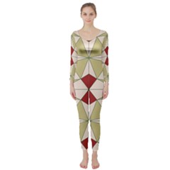 Abstract Pattern Geometric Backgrounds   Long Sleeve Catsuit by Eskimos