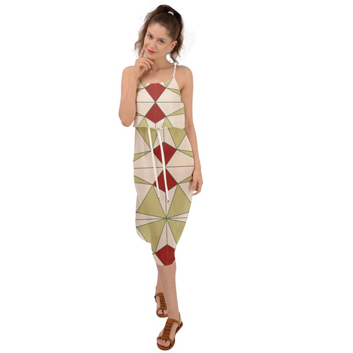 Abstract pattern geometric backgrounds   Waist Tie Cover Up Chiffon Dress