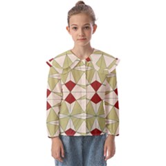 Abstract Pattern Geometric Backgrounds   Kids  Peter Pan Collar Blouse by Eskimos