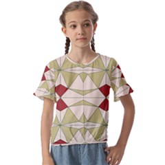 Abstract Pattern Geometric Backgrounds   Kids  Cuff Sleeve Scrunch Bottom Tee