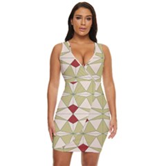 Abstract Pattern Geometric Backgrounds   Draped Bodycon Dress