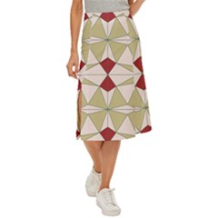 Abstract Pattern Geometric Backgrounds   Midi Panel Skirt