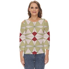 Abstract Pattern Geometric Backgrounds   Cut Out Wide Sleeve Top