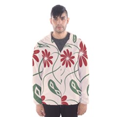  Folk Flowers Floral Art Print Flowers Abstract Art  Men s Hooded Windbreaker by Eskimos