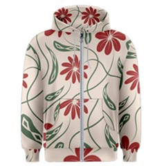  Folk Flowers Floral Art Print Flowers Abstract Art  Men s Zipper Hoodie by Eskimos