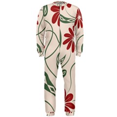  Folk Flowers Floral Art Print Flowers Abstract Art  Onepiece Jumpsuit (men) by Eskimos