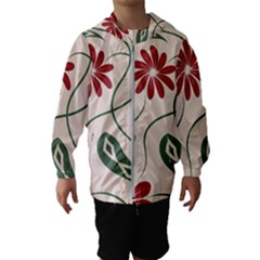  Folk Flowers Floral Art Print Flowers Abstract Art  Kids  Hooded Windbreaker