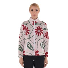  Folk Flowers Floral Art Print Flowers Abstract Art  Women s Bomber Jacket by Eskimos