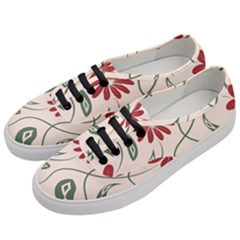  Folk Flowers Floral Art Print Flowers Abstract Art  Women s Classic Low Top Sneakers by Eskimos