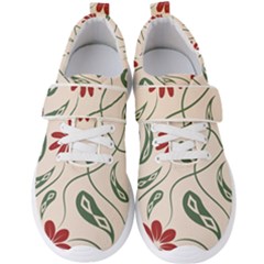  Folk Flowers Floral Art Print Flowers Abstract Art  Men s Velcro Strap Shoes by Eskimos