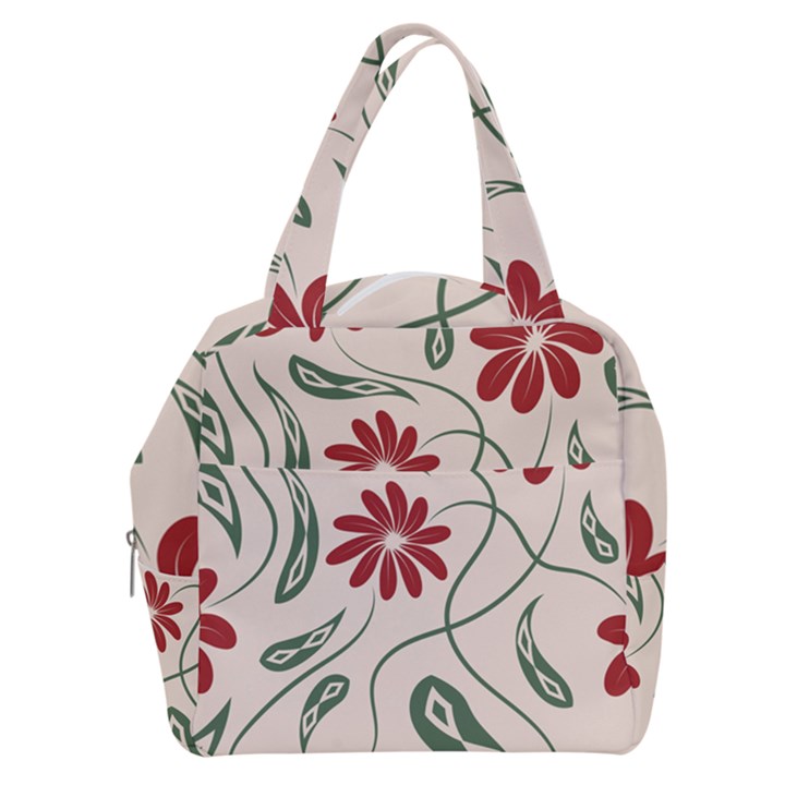  Folk flowers floral art print Flowers abstract art  Boxy Hand Bag