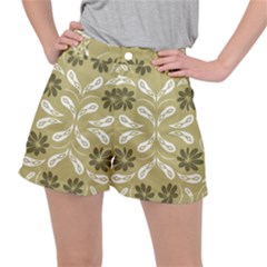 Folk Flowers Print Floral Pattern Ethnic Art Ripstop Shorts by Eskimos