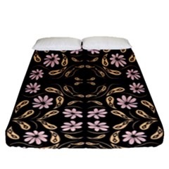 Folk Flowers Print Floral Pattern Ethnic Art Fitted Sheet (queen Size) by Eskimos