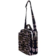 Folk Flowers Print Floral Pattern Ethnic Art Crossbody Day Bag by Eskimos