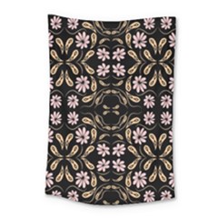 Folk Flowers Print Floral Pattern Ethnic Art Small Tapestry by Eskimos