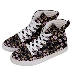 Folk Flowers Print Floral Pattern Ethnic Art Men s Hi-top Skate Sneakers by Eskimos