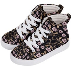 Folk Flowers Print Floral Pattern Ethnic Art Kids  Hi-top Skate Sneakers by Eskimos