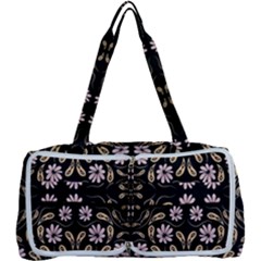 Folk Flowers Print Floral Pattern Ethnic Art Multi Function Bag by Eskimos