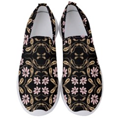 Folk Flowers Print Floral Pattern Ethnic Art Men s Slip On Sneakers by Eskimos