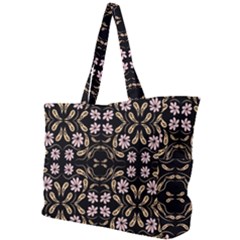 Folk Flowers Print Floral Pattern Ethnic Art Simple Shoulder Bag by Eskimos