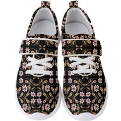 Folk Flowers Print Floral Pattern Ethnic Art Men s Velcro Strap Shoes by Eskimos