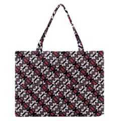 Linear Geometric Modern Pattern Zipper Medium Tote Bag by dflcprintsclothing