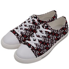 Linear Geometric Modern Pattern Women s Low Top Canvas Sneakers by dflcprintsclothing