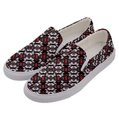 Linear Geometric Modern Pattern Men s Canvas Slip Ons by dflcprintsclothing