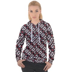 Linear Geometric Modern Pattern Women s Overhead Hoodie by dflcprintsclothing