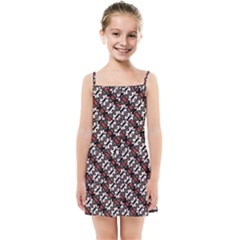 Linear Geometric Modern Pattern Kids  Summer Sun Dress by dflcprintsclothing