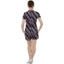 Linear Geometric Modern Pattern Women s Tee and Shorts Set View2