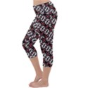 Linear Geometric Modern Pattern Lightweight Velour Capri Yoga Leggings View2