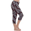 Linear Geometric Modern Pattern Lightweight Velour Capri Yoga Leggings View3