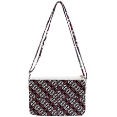 Linear Geometric Modern Pattern Double Gusset Crossbody Bag by dflcprintsclothing