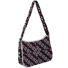 Linear Geometric Modern Pattern Zip Up Shoulder Bag by dflcprintsclothing