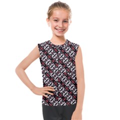 Linear Geometric Modern Pattern Kids  Mesh Tank Top by dflcprintsclothing