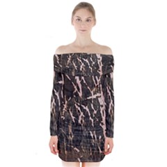 Abstract Light Games 4 Long Sleeve Off Shoulder Dress by DimitriosArt