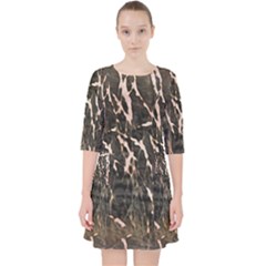 Abstract Light Games 4 Quarter Sleeve Pocket Dress