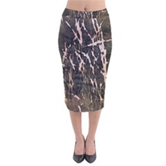 Abstract Light Games 4 Velvet Midi Pencil Skirt by DimitriosArt