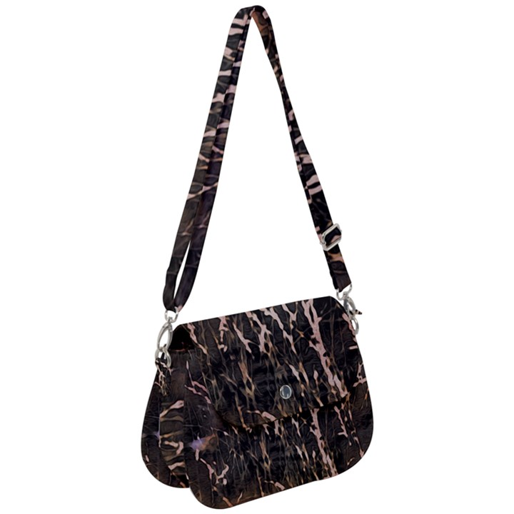 Abstract light games 4 Saddle Handbag