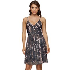 Abstract Light Games 4 V-neck Pocket Summer Dress 