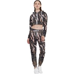 Abstract Light Games 4 Cropped Zip Up Lounge Set by DimitriosArt