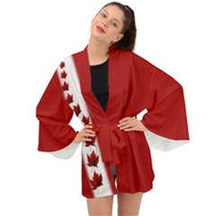 Canada Maple Leaf Robes Long Sleeve Kimono by CanadaSouvenirs