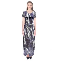 Abstract Light Games 5 Short Sleeve Maxi Dress by DimitriosArt