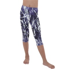 Abstract Light Games 5 Kids  Lightweight Velour Capri Leggings  by DimitriosArt