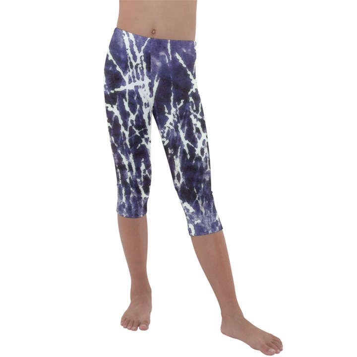 Abstract light games 5 Kids  Lightweight Velour Capri Leggings 