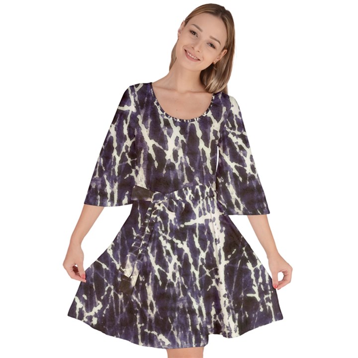 Abstract light games 5 Velour Kimono Dress