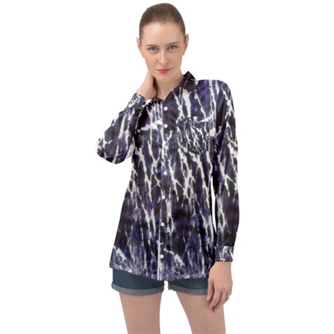 Abstract Light Games 5 Long Sleeve Satin Shirt by DimitriosArt